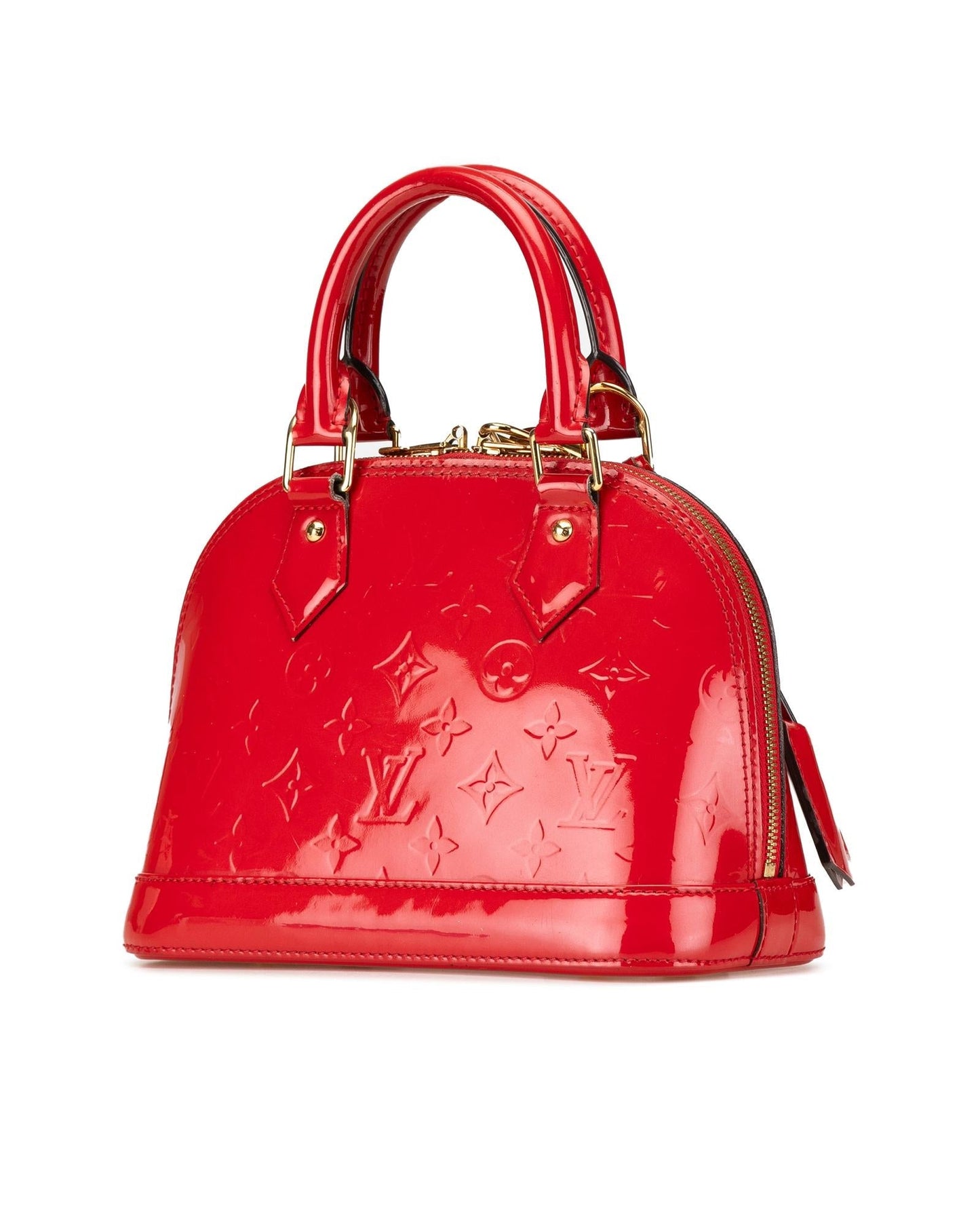 Monogram Vernis Leather Alma BB with Detachable Strap and Interior Pocket