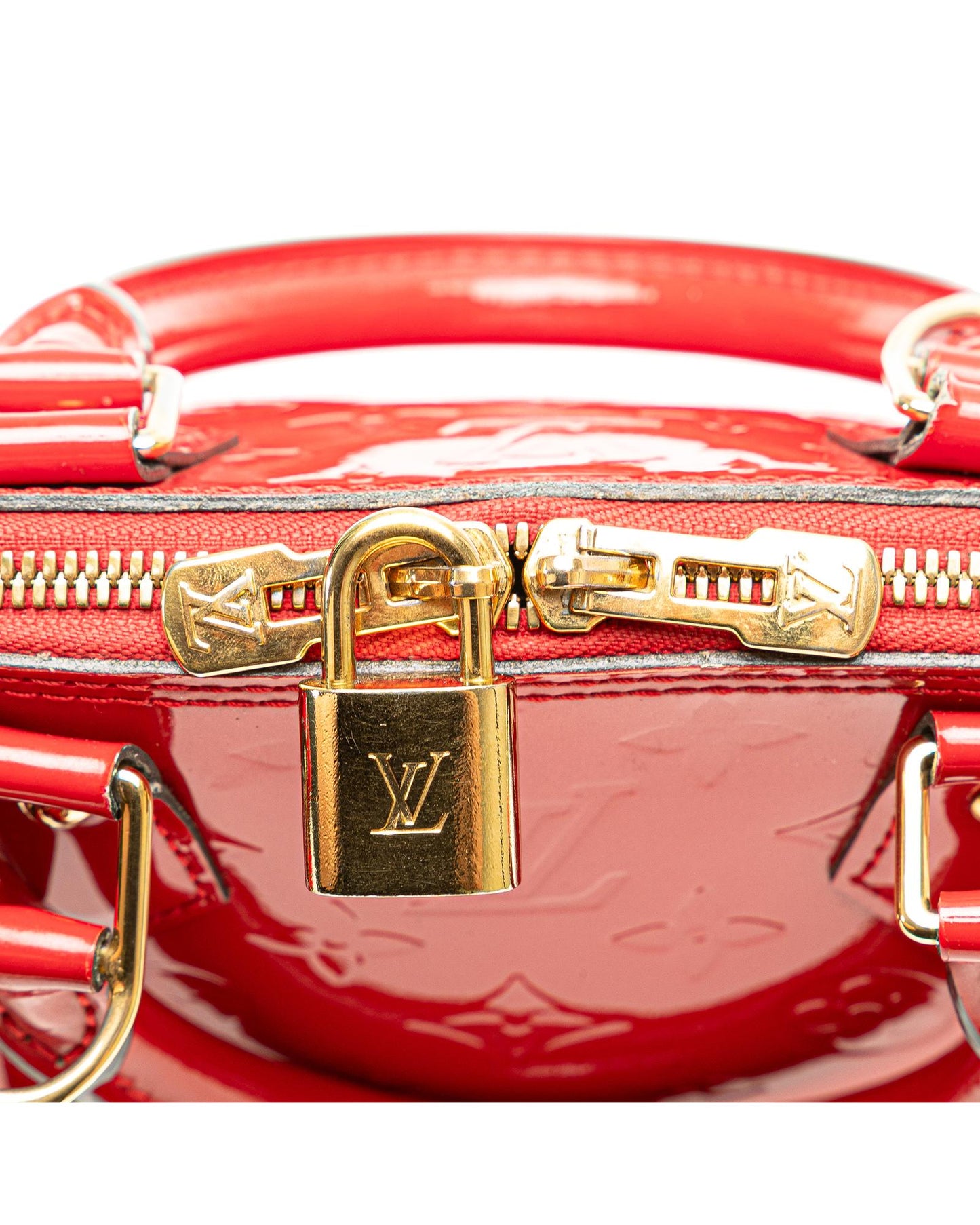 Monogram Vernis Leather Alma BB with Detachable Strap and Interior Pocket