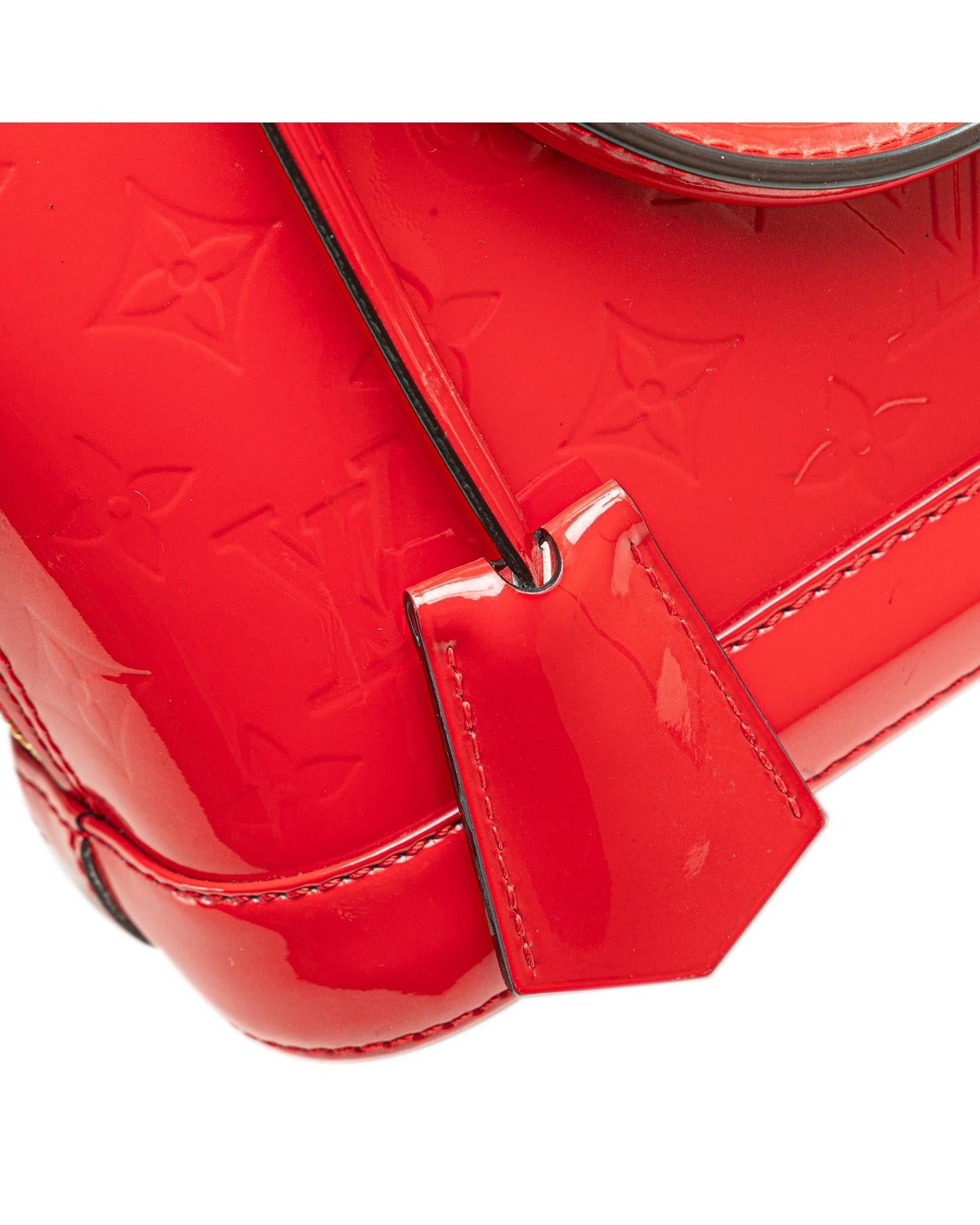 Monogram Vernis Leather Alma BB with Detachable Strap and Interior Pocket