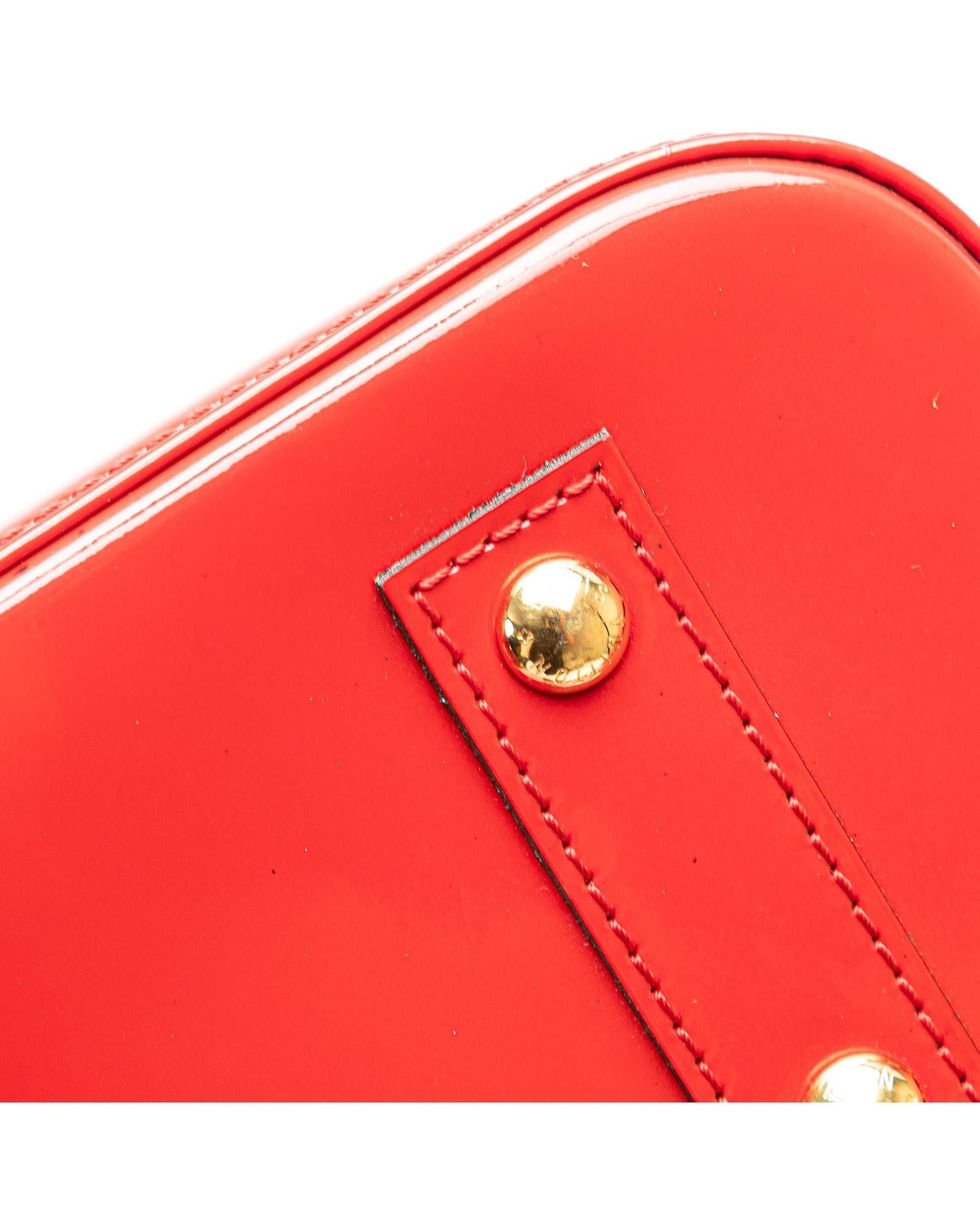 Monogram Vernis Leather Alma BB with Detachable Strap and Interior Pocket