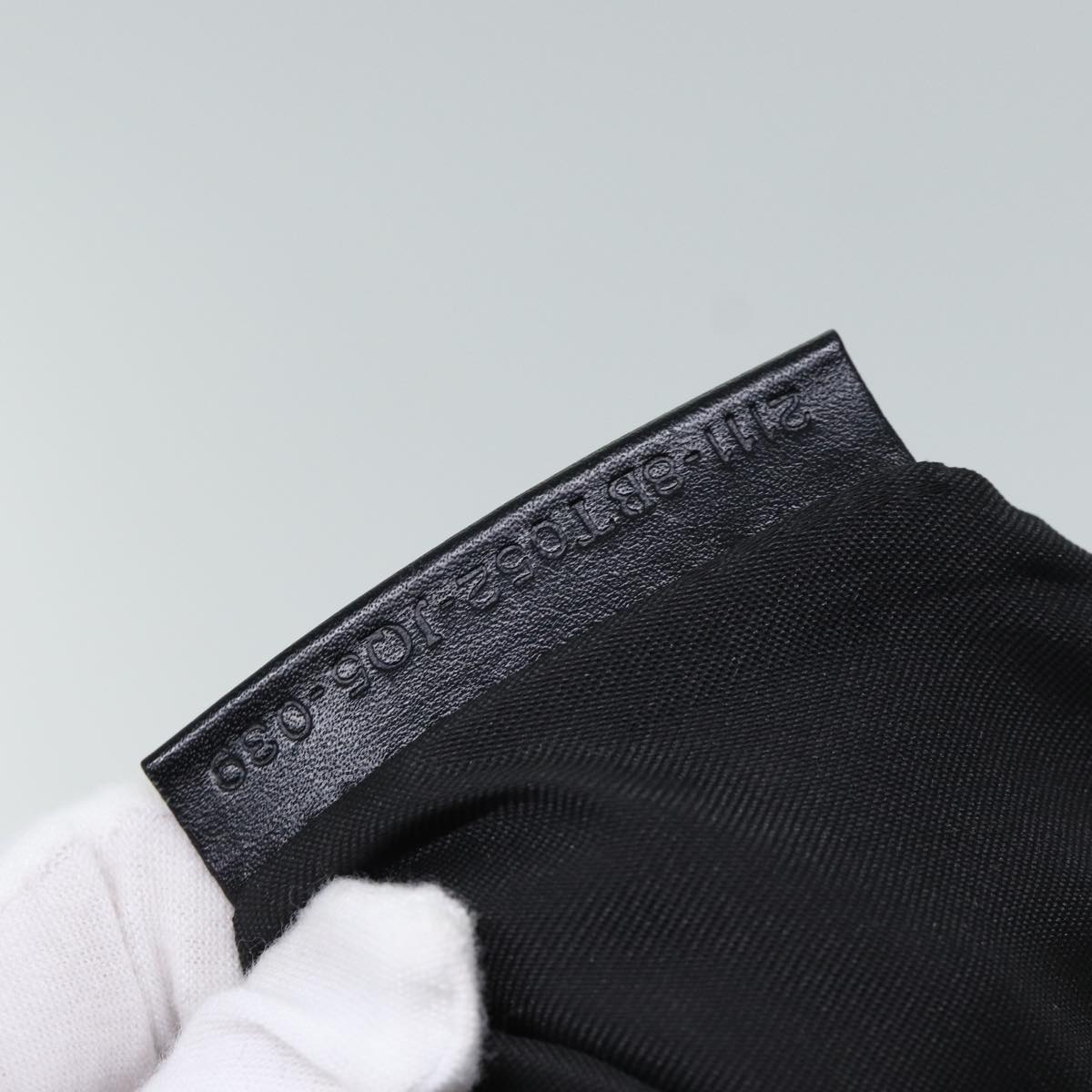 FENDI Zucchino Canvas Shoulder Bag Black 70164
