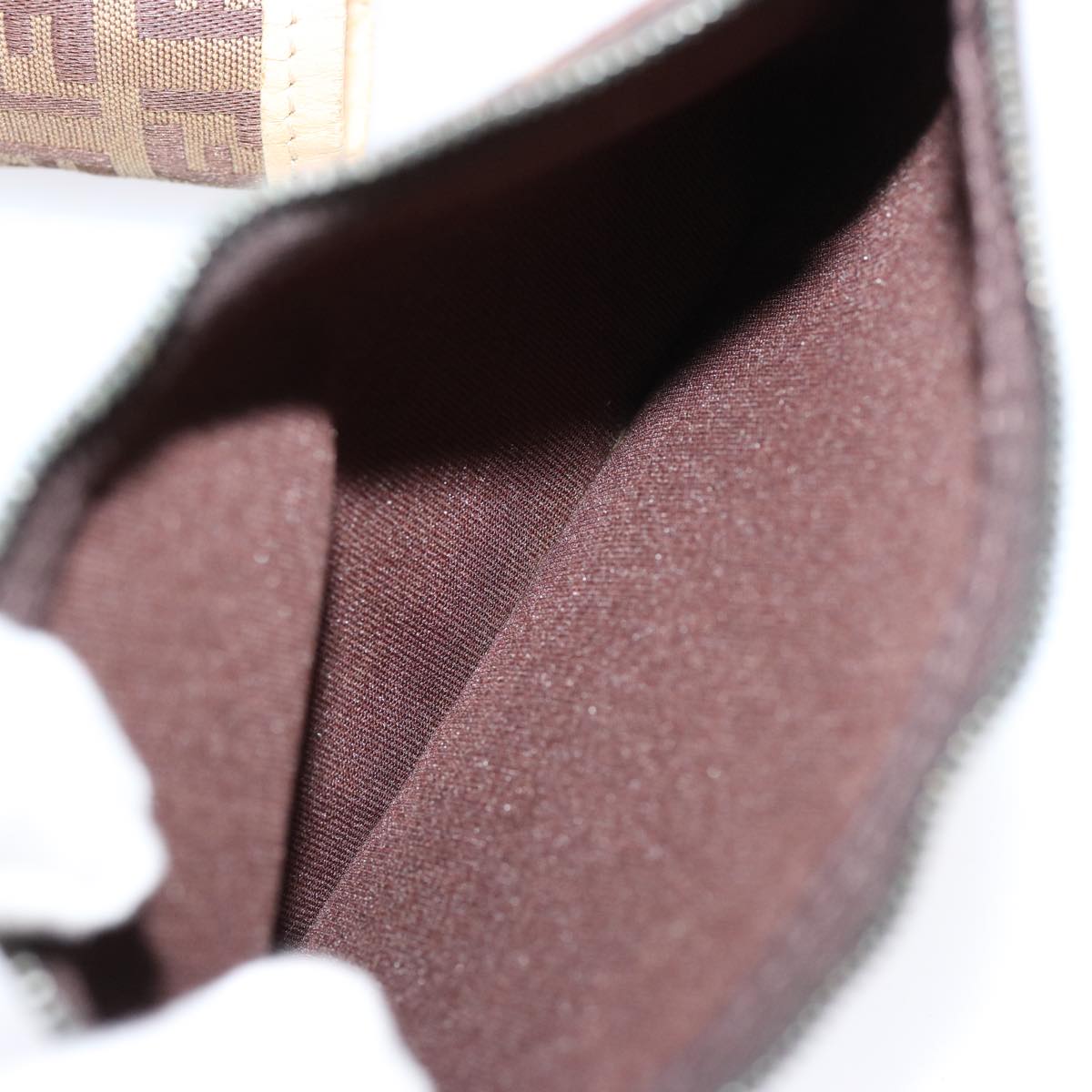 FENDI Zucchino Canvas Tote Bag Beige 70169