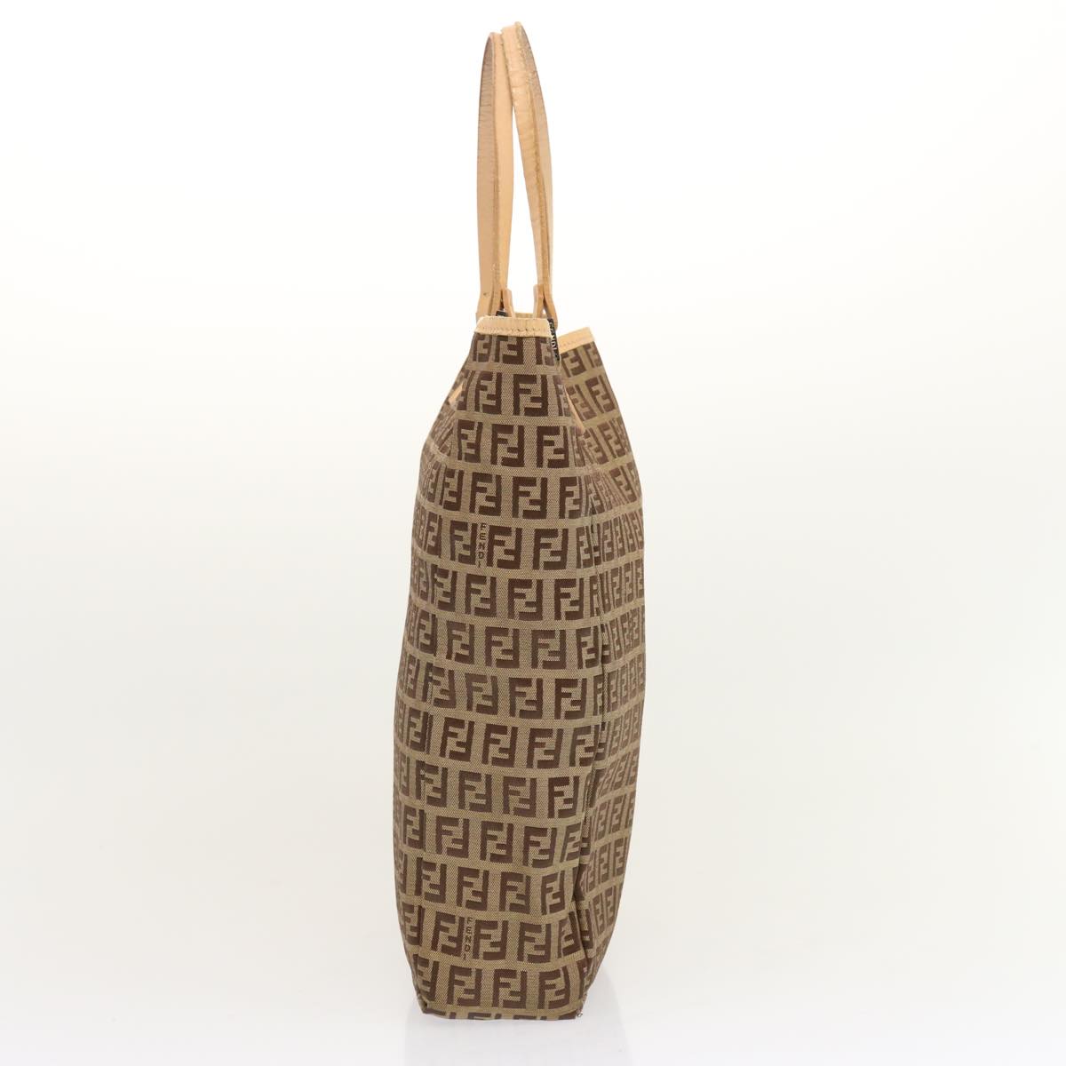 FENDI Zucchino Canvas Tote Bag Beige 70169