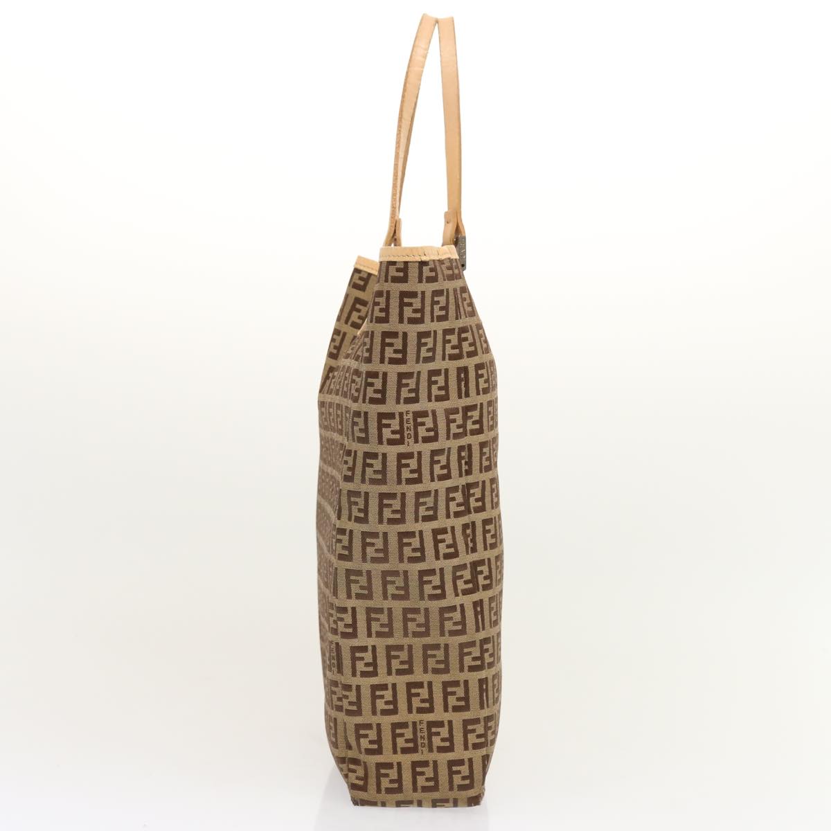 FENDI Zucchino Canvas Tote Bag Beige 70169