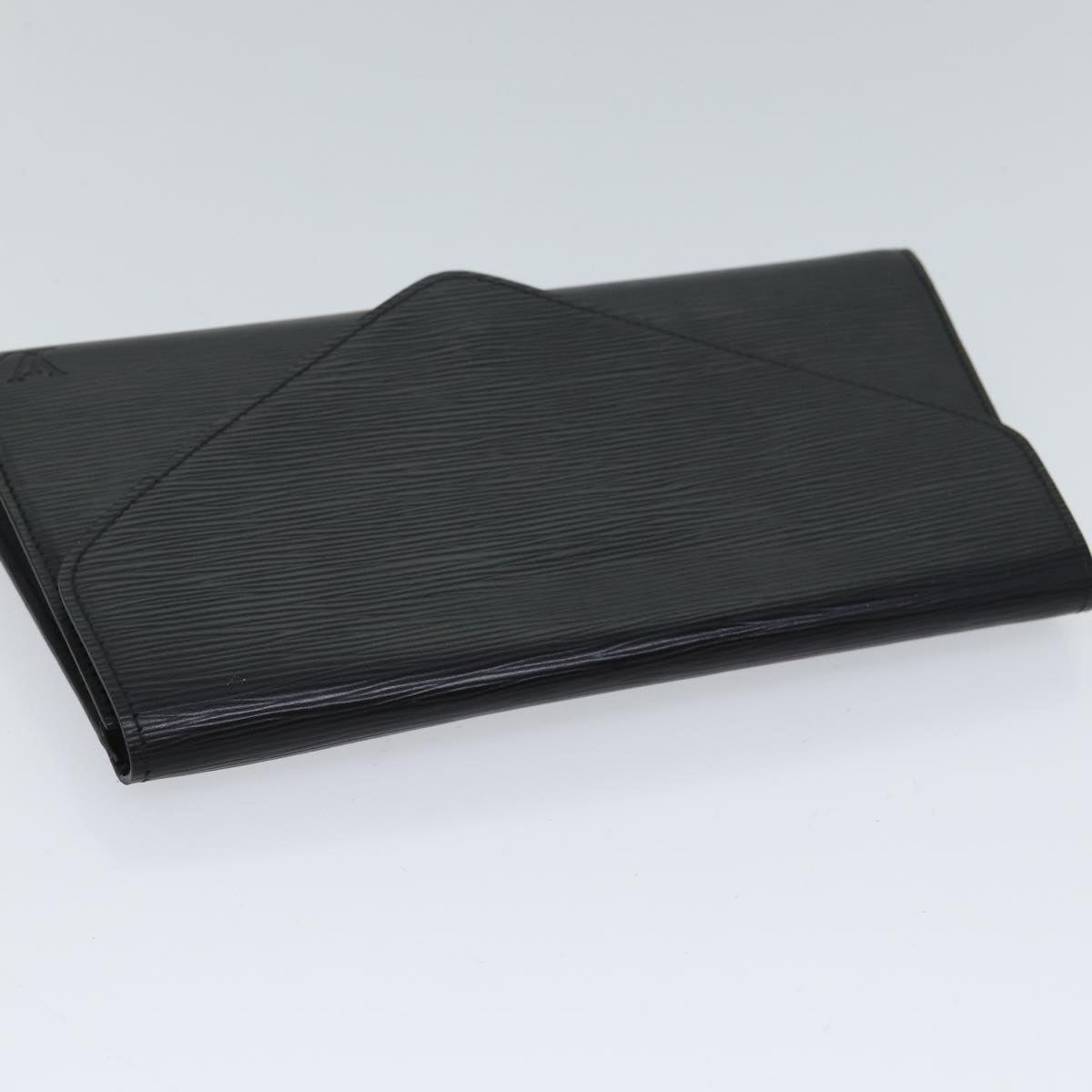 LOUIS VUITTON Epi Art Deco Clutch Bag Black M52632 LV 70216