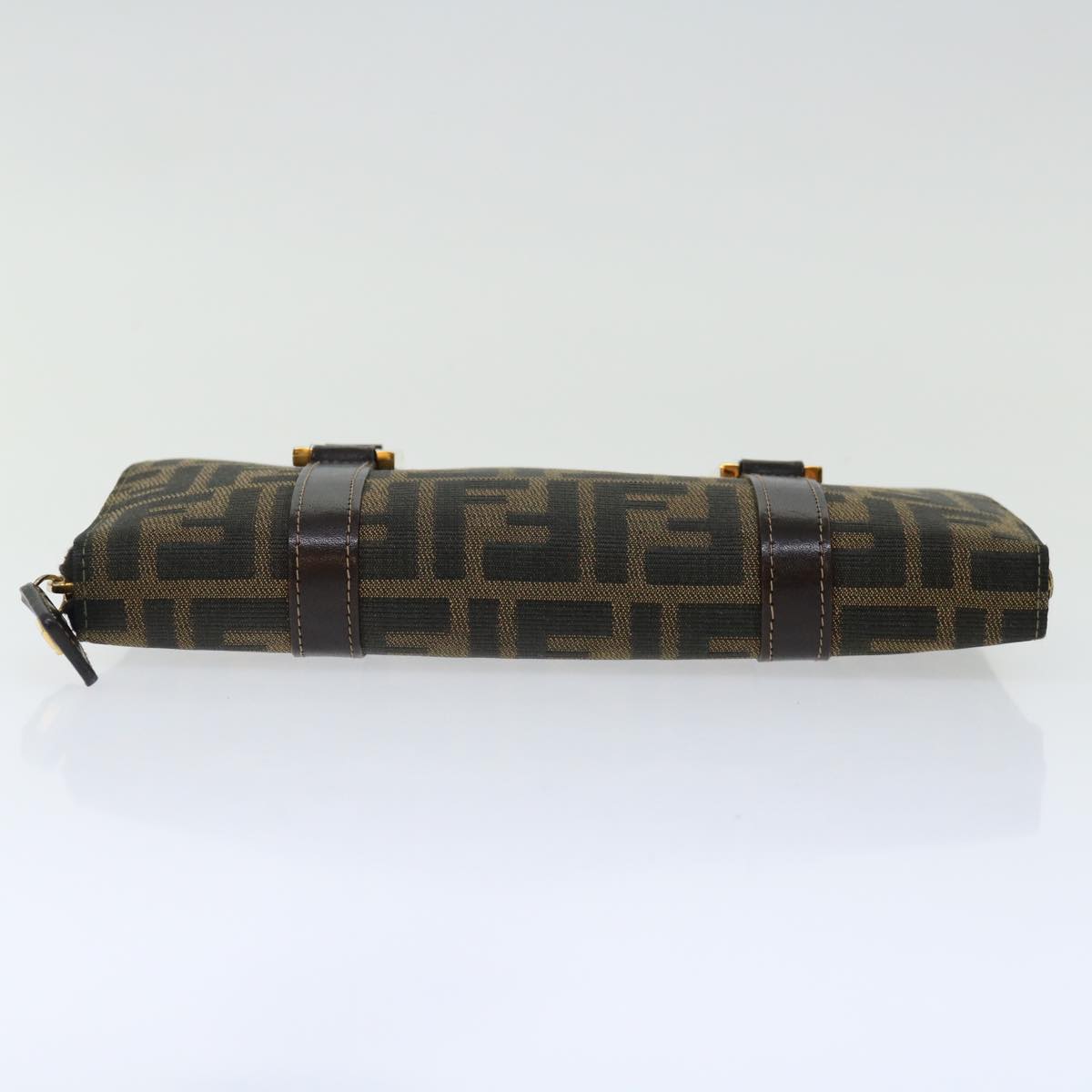 FENDI Zucca Canvas Hand Bag Brown Black 70251