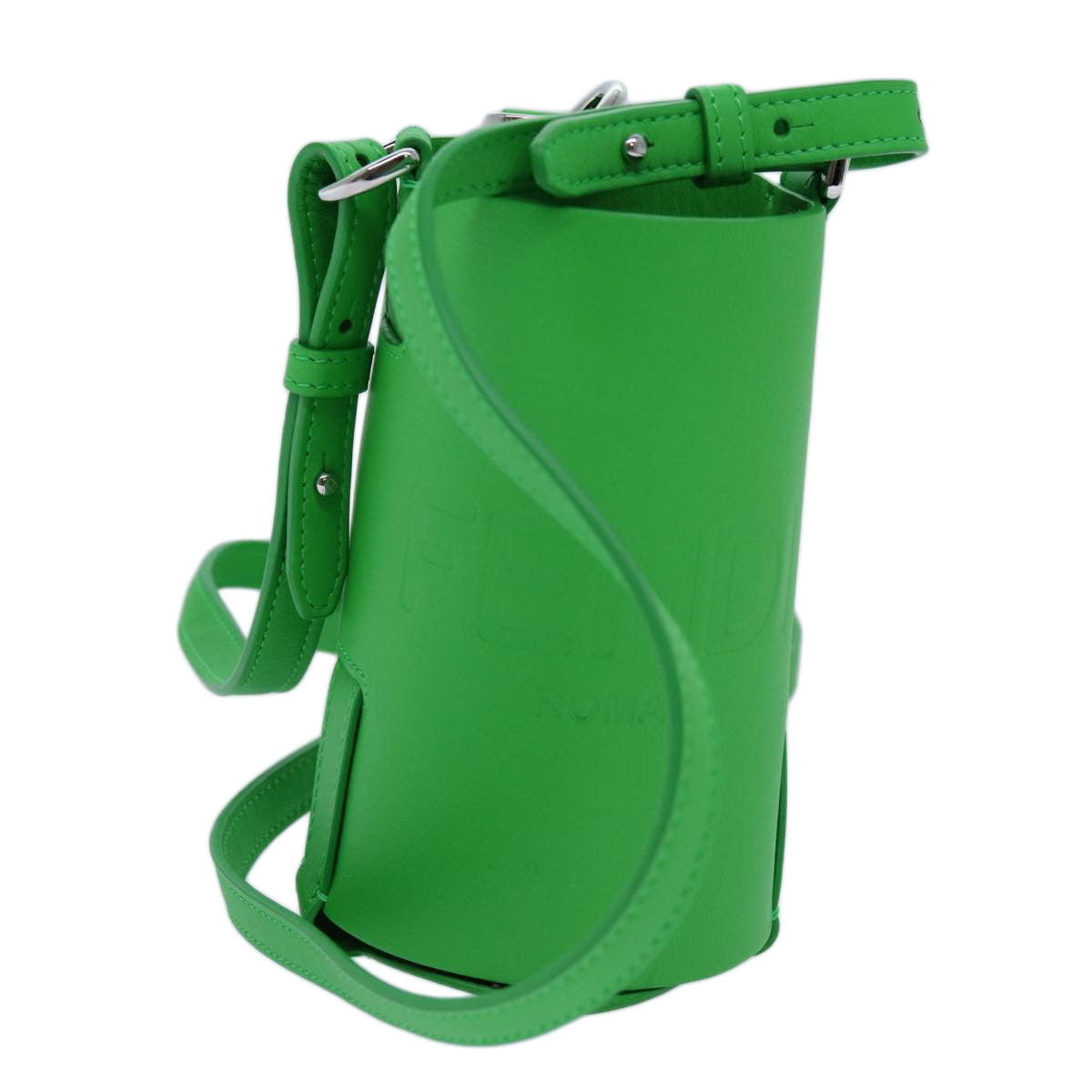 FENDI Bottle Holder Water bottle Leather Green 70256A