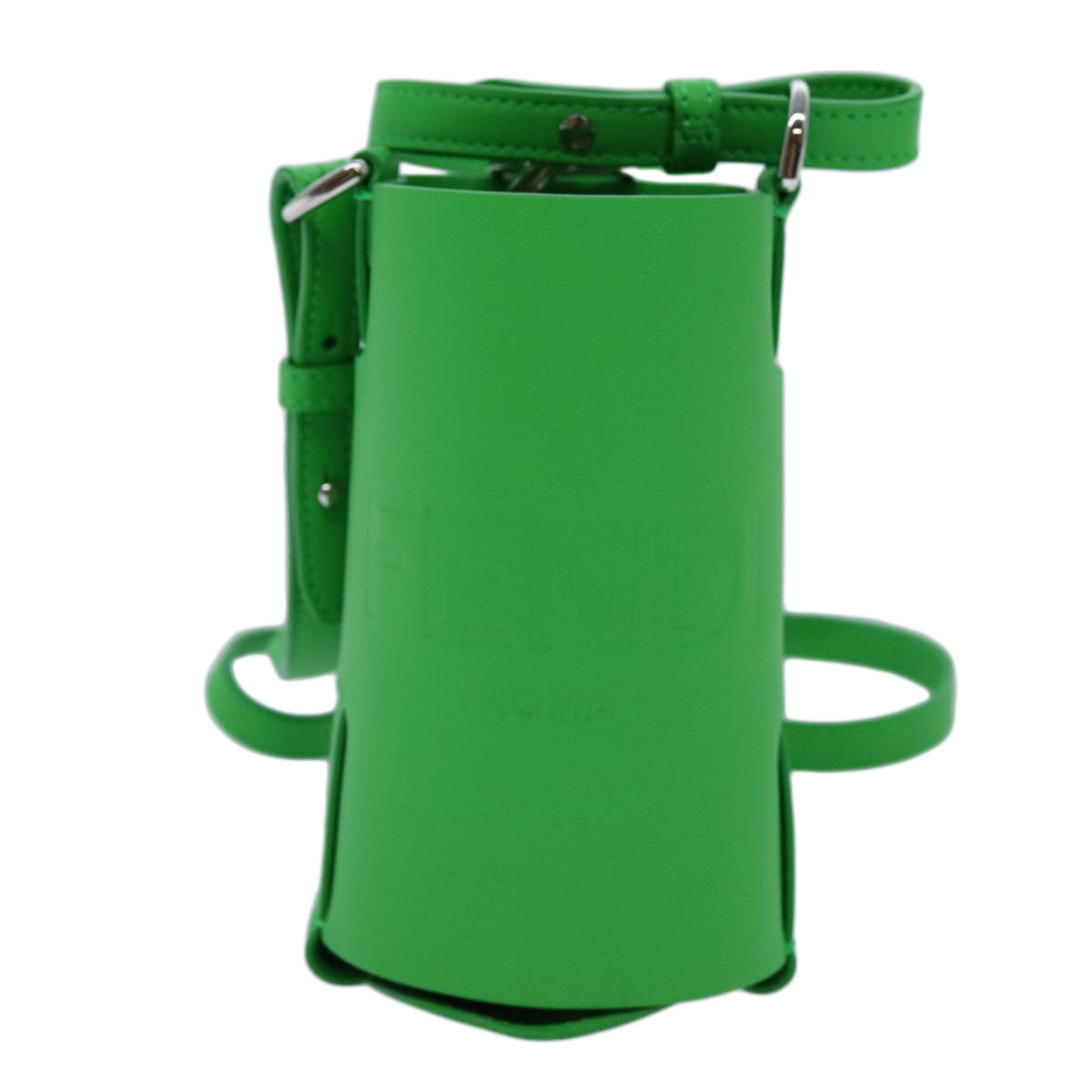 FENDI Bottle Holder Water bottle Leather Green 70256A