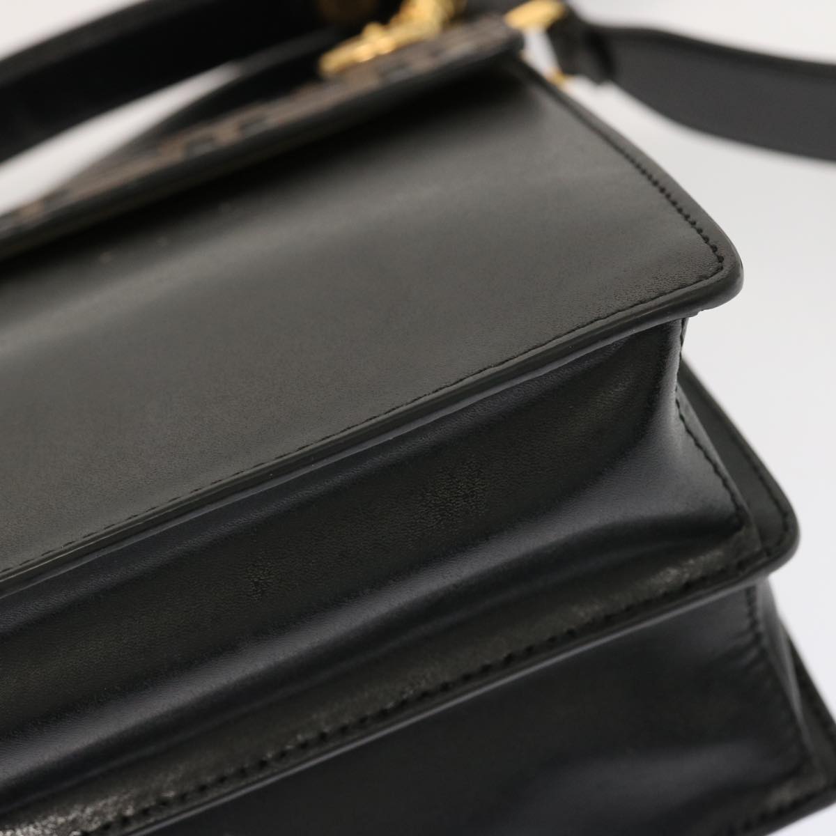 FENDI Zucca Canvas Canai Hand Bag 2way Brown Black 70263