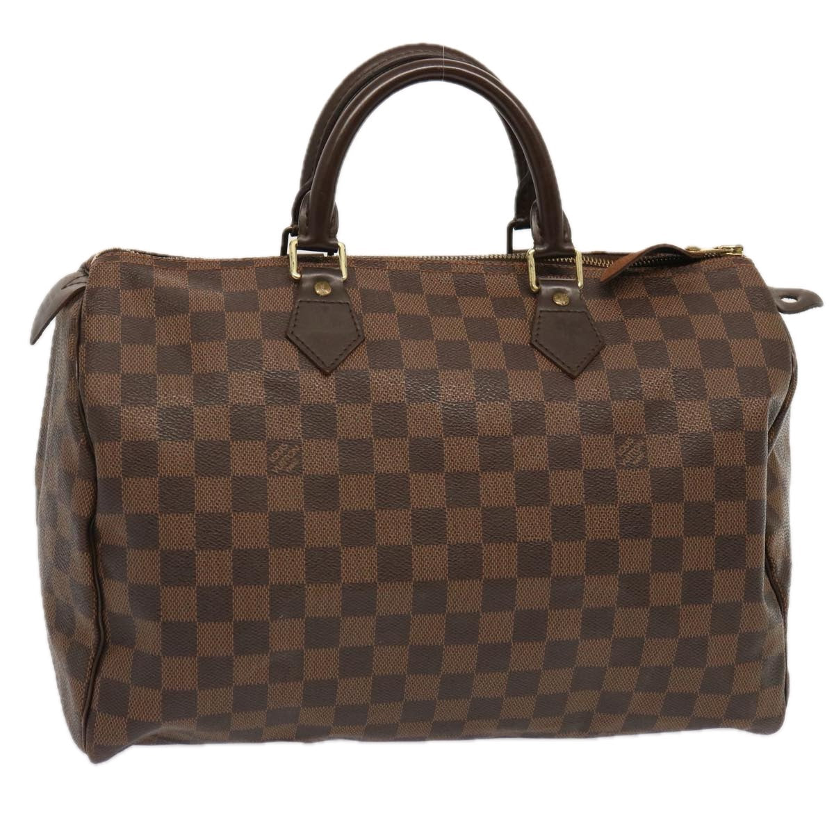 LOUIS VUITTON Damier Ebene Speedy 35 Hand Bag N41363 LV 70276
