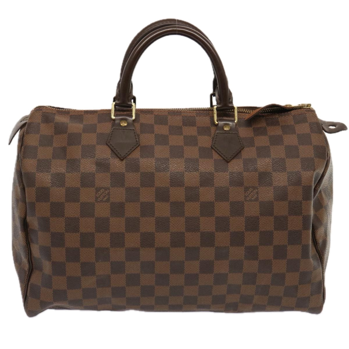 LOUIS VUITTON Damier Ebene Speedy 35 Hand Bag N41363 LV 70276