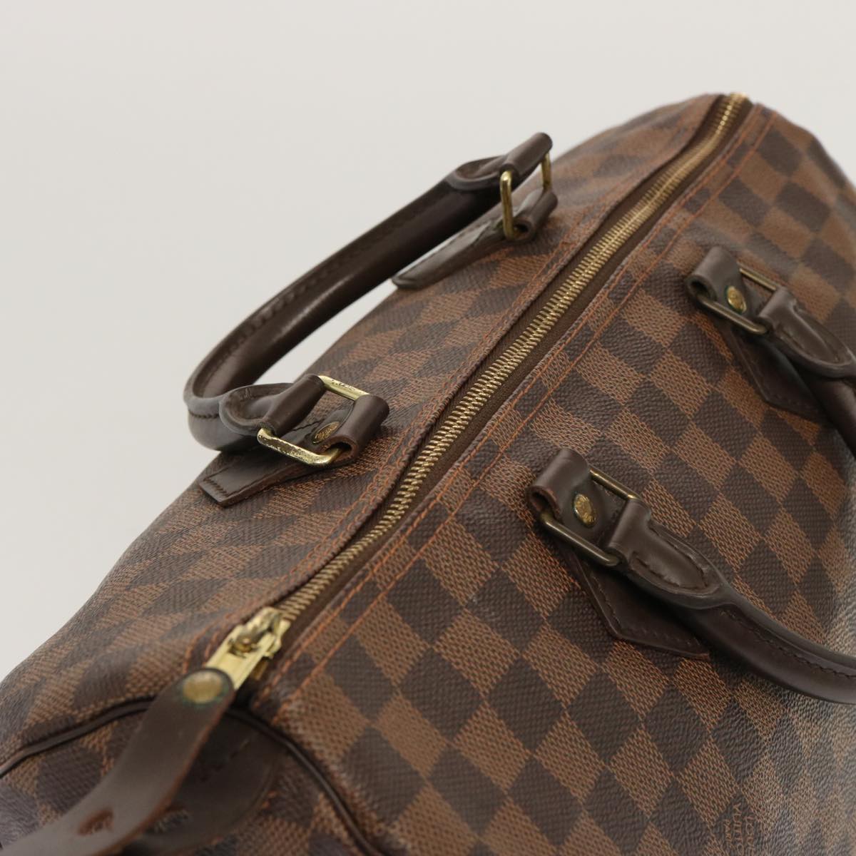 LOUIS VUITTON Damier Ebene Speedy 35 Hand Bag N41363 LV 70276
