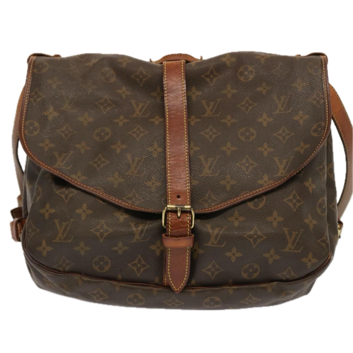 LOUIS VUITTON Monogram Saumur 35 Shoulder Bag M42254 LV 70341