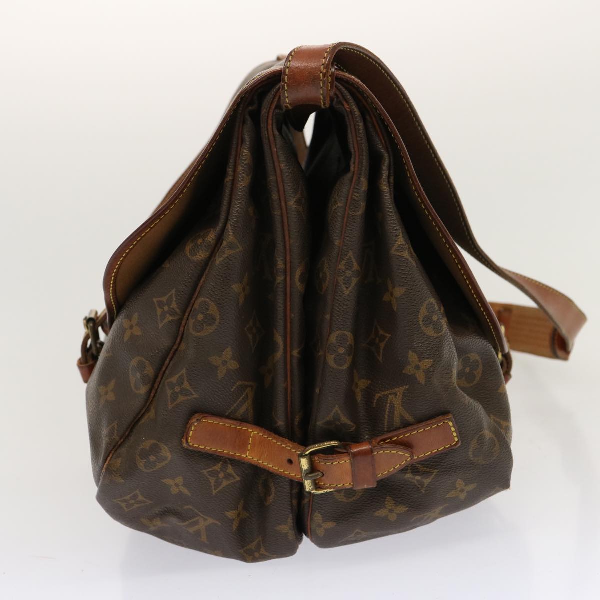 LOUIS VUITTON Monogram Saumur 35 Shoulder Bag M42254 LV 70341