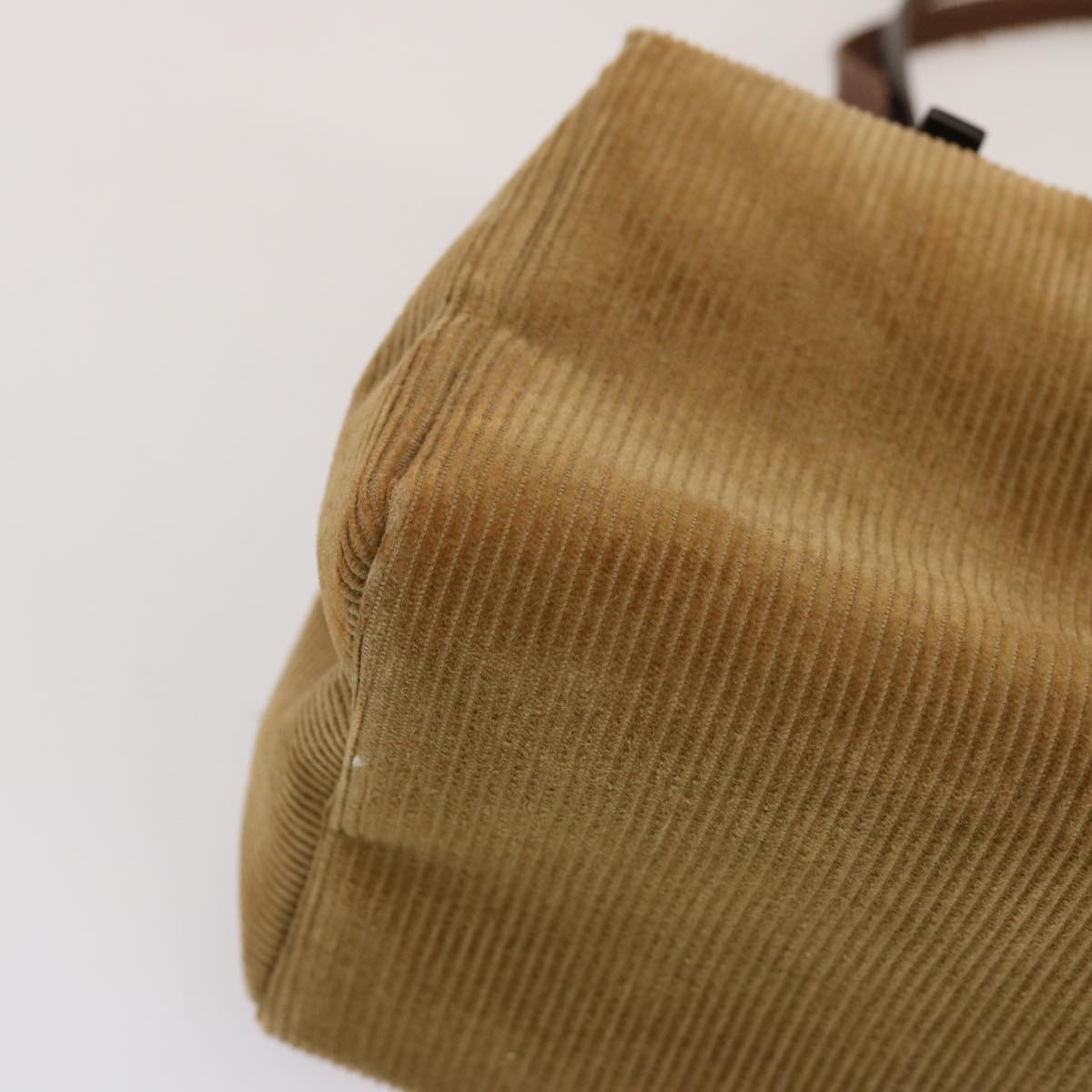 FENDI Mamma Baguette Hand Bag Corduroy Brown 70342