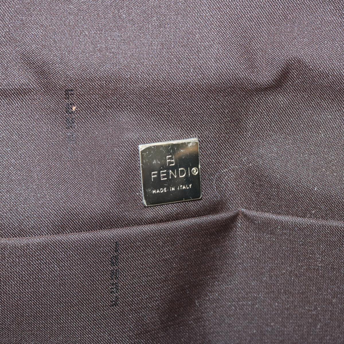 FENDI Mamma Baguette Hand Bag Corduroy Brown 70342