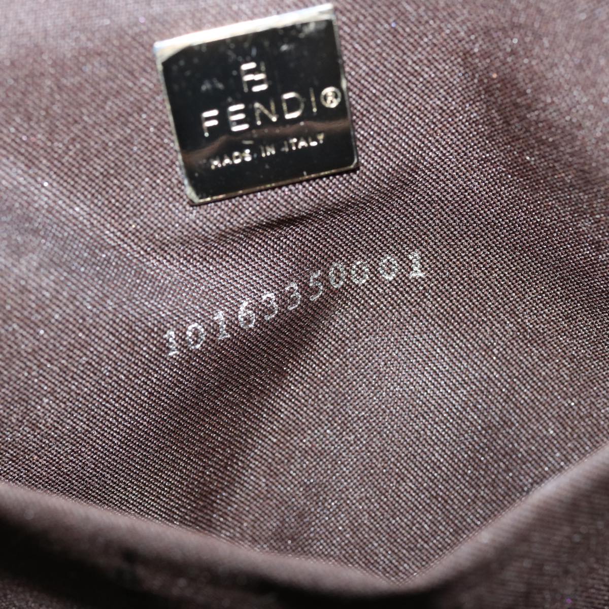 FENDI Mamma Baguette Hand Bag Corduroy Brown 70342