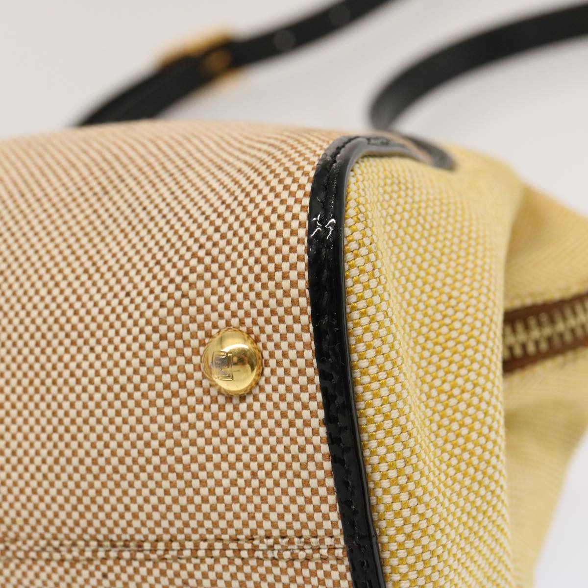 FENDI Hand Bag Canvas 2way Beige 70343