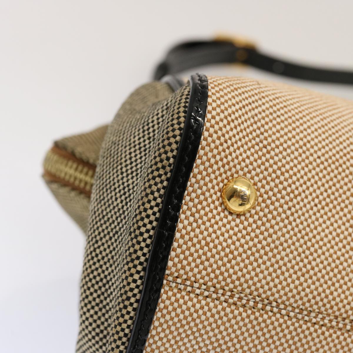 FENDI Hand Bag Canvas 2way Beige 70343