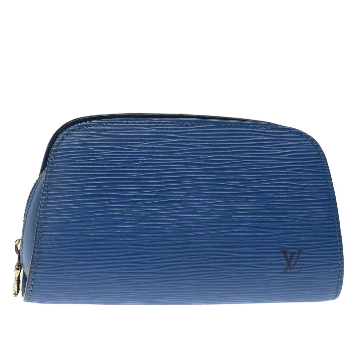LOUIS VUITTON Epi Dauphine PM Pouch Blue M48445 LV 70428