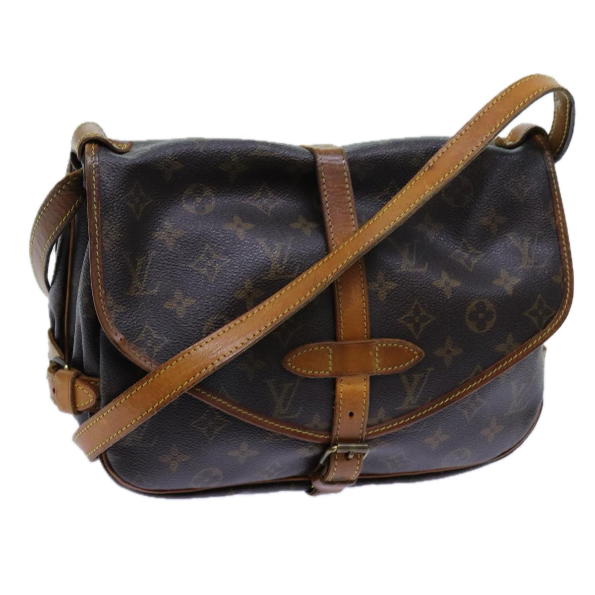 LOUIS VUITTON Monogram Saumur 30 Shoulder Bag M42256 LV 70430