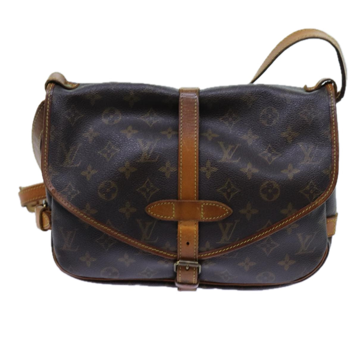 LOUIS VUITTON Monogram Saumur 30 Shoulder Bag M42256 LV 70430