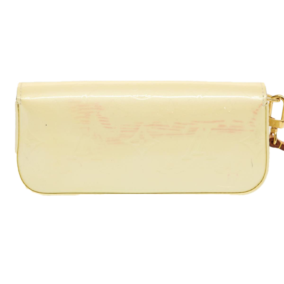LOUIS VUITTON Vernis Pochette lagoon Glasses Case Perle M91801 LV 70502
