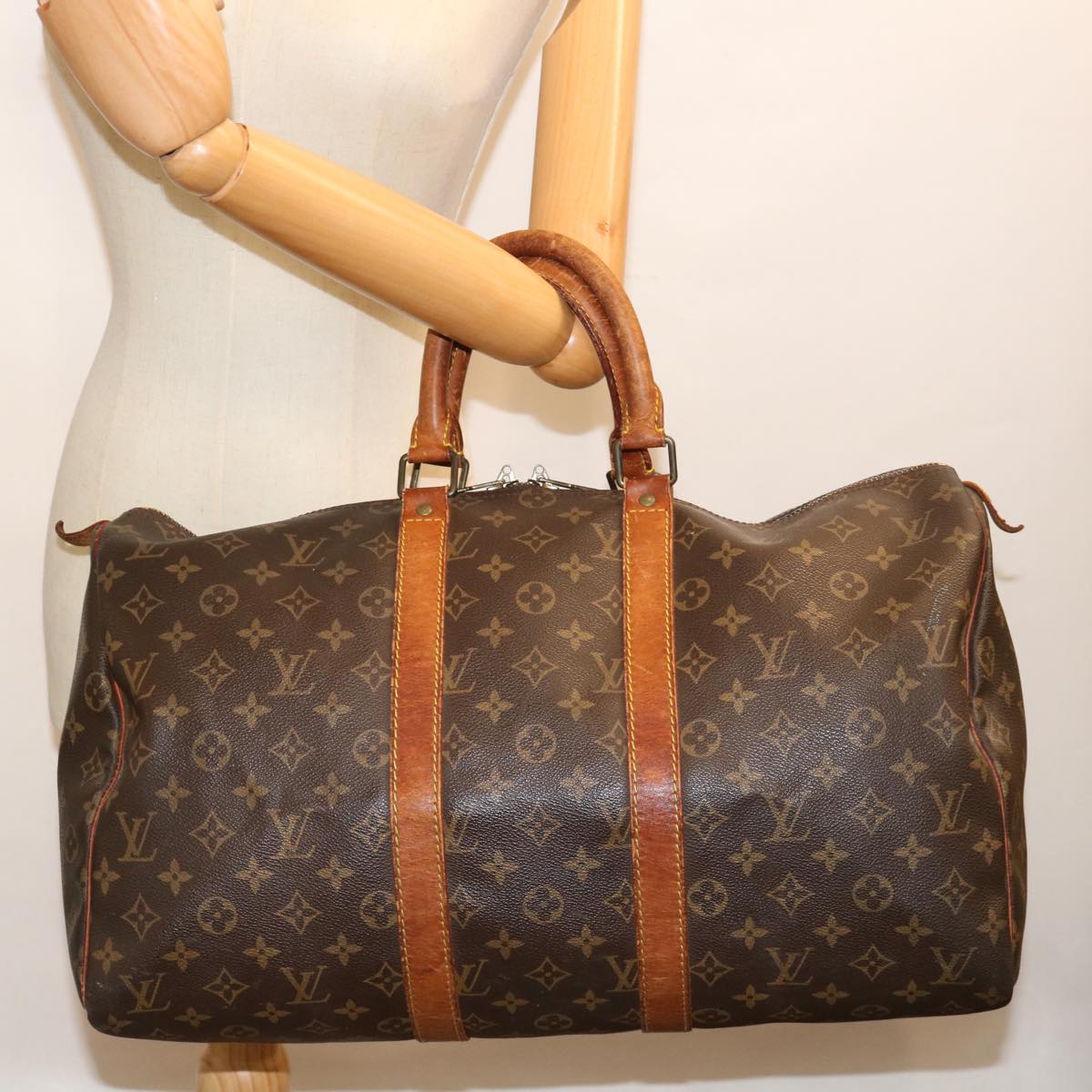 LOUIS VUITTON Monogram Keepall 45 Boston Bag M41428 LV 70566