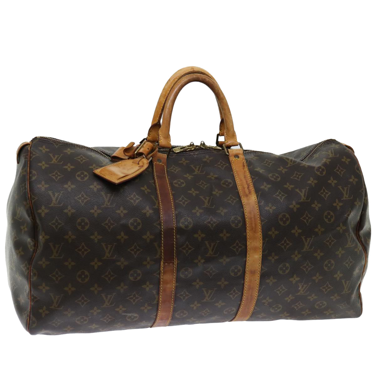 LOUIS VUITTON Monogram Keepall 55 Boston Bag M41424 LV 70568