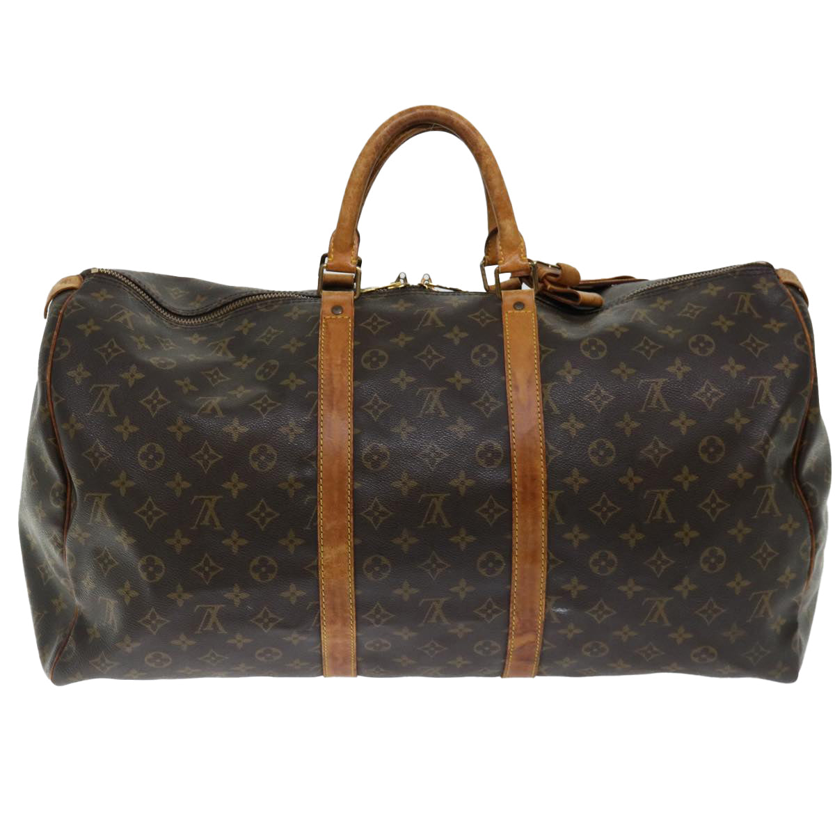 LOUIS VUITTON Monogram Keepall 55 Boston Bag M41424 LV 70568