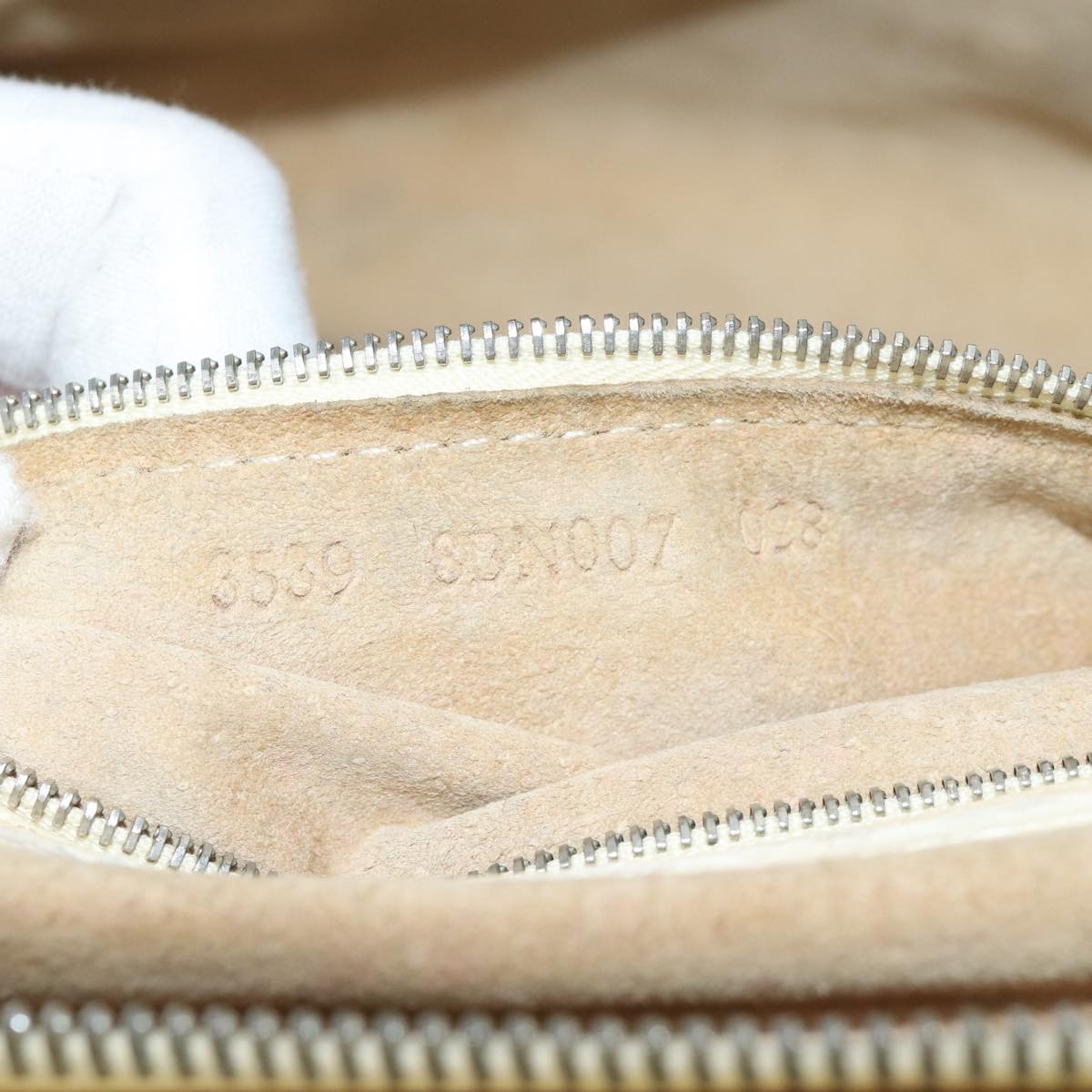 FENDI Hand Bag Canvas Beige 70574