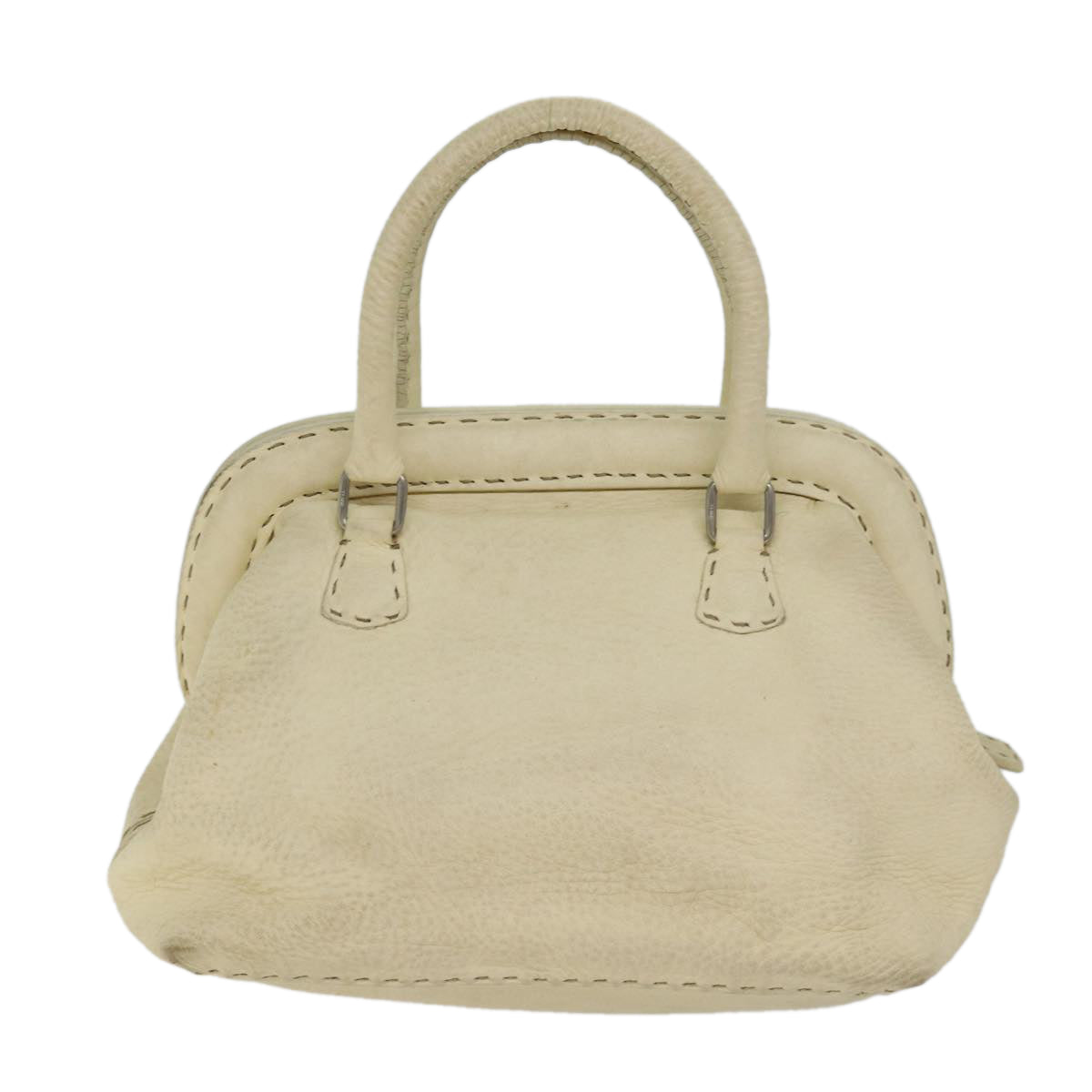 FENDI Hand Bag Canvas Beige 70574