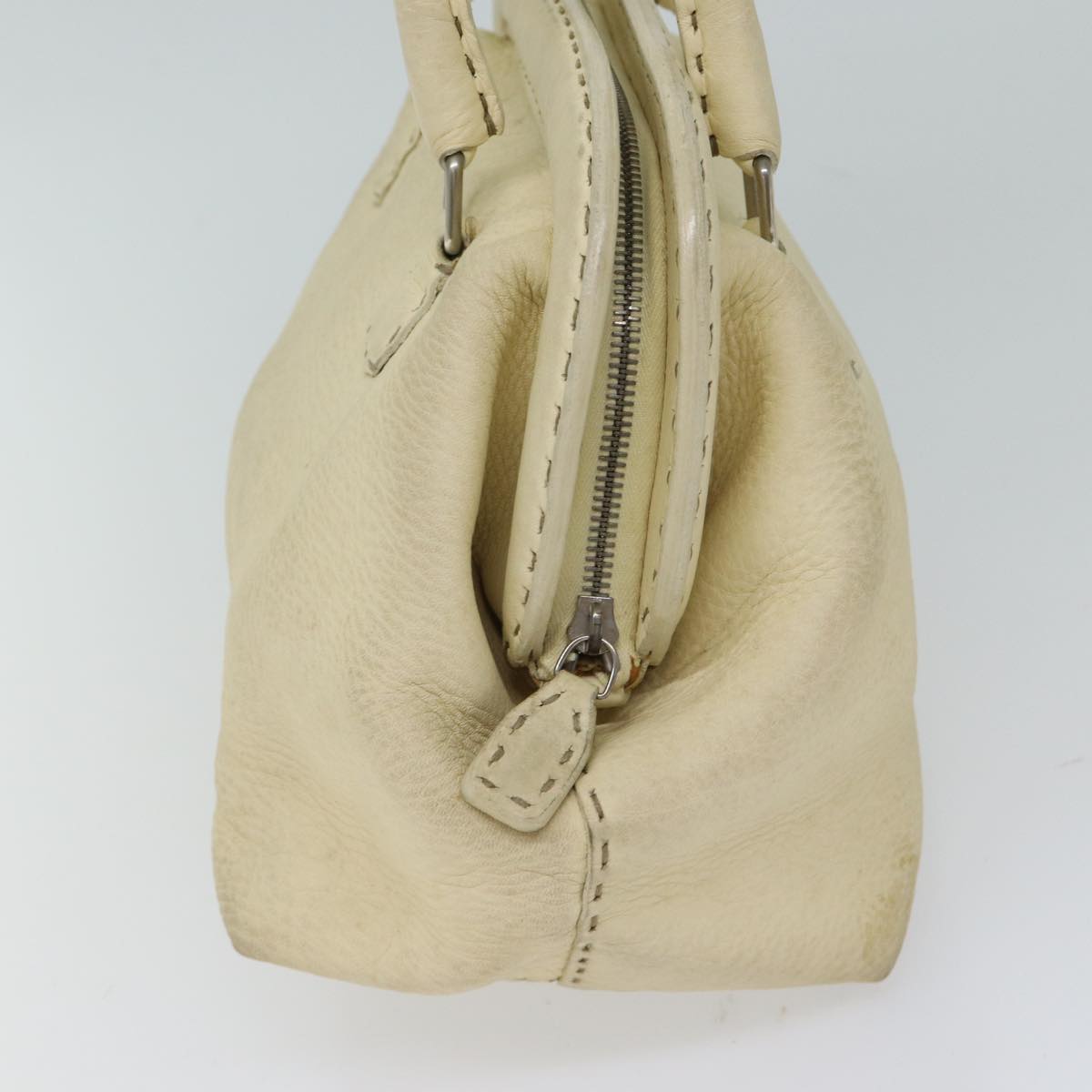 FENDI Hand Bag Canvas Beige 70574