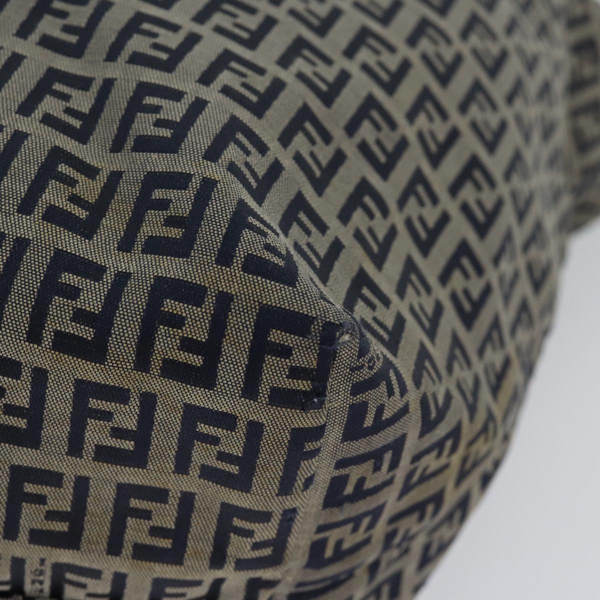 FENDI Zucchino Canvas Tote Bag Canvas Navy 70600