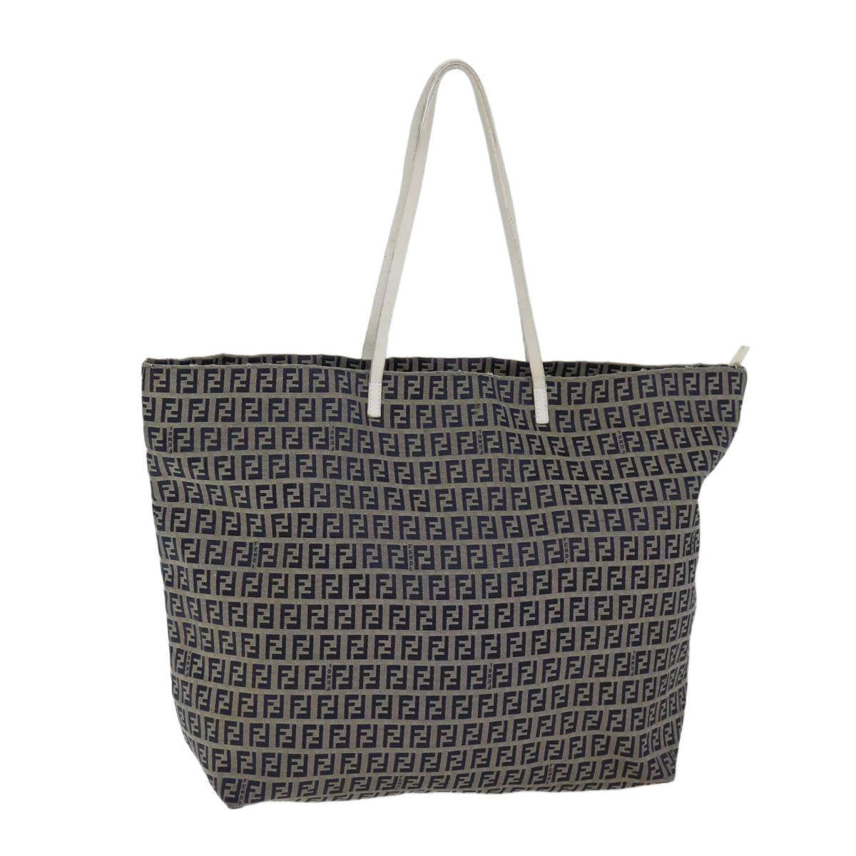 FENDI Zucchino Canvas Tote Bag Canvas Navy 70600