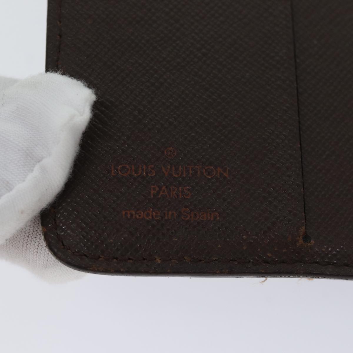 LOUIS VUITTON Damier Ebene Compact Zip Wallet N61668 LV 70692