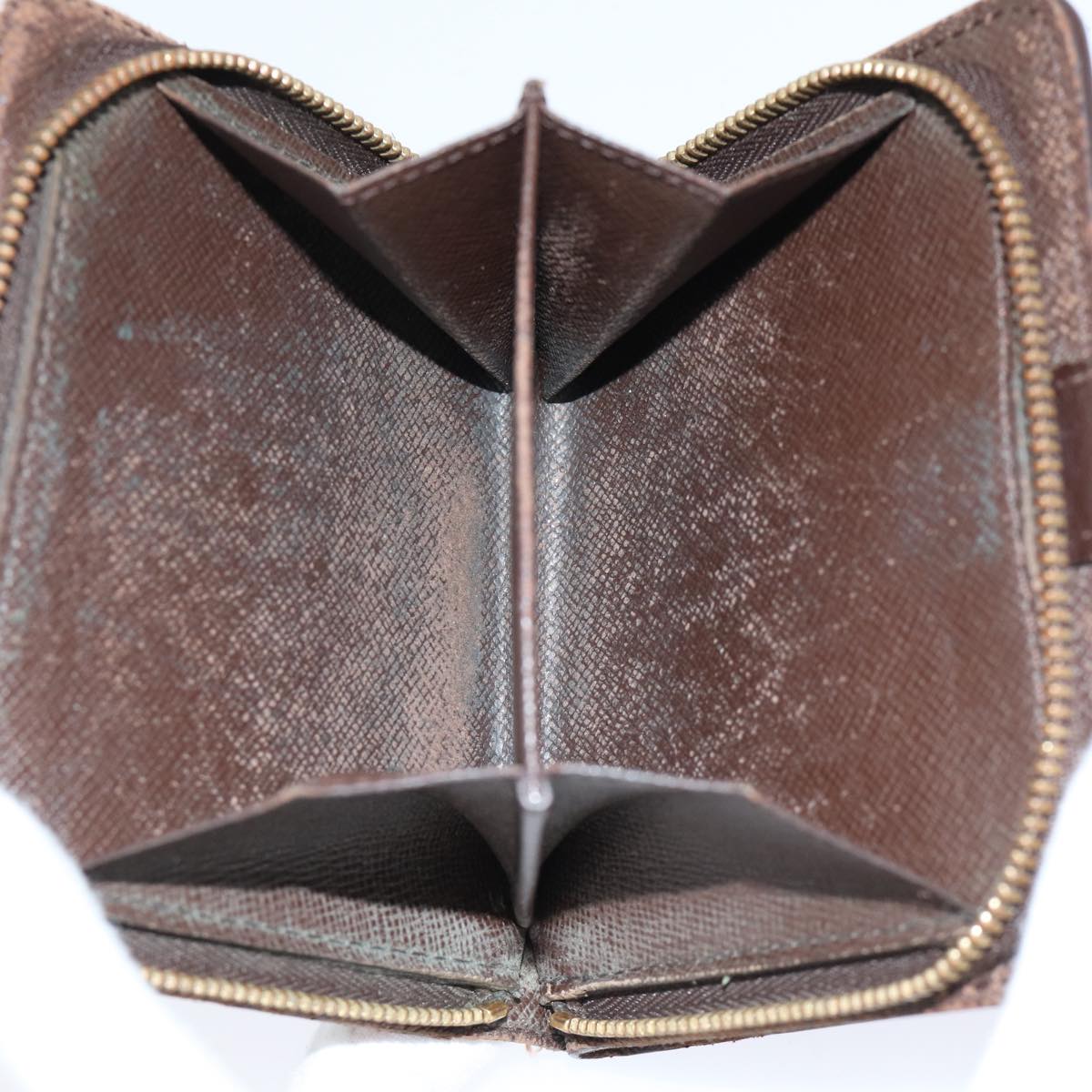 LOUIS VUITTON Damier Ebene Compact Zip Wallet N61668 LV 70692
