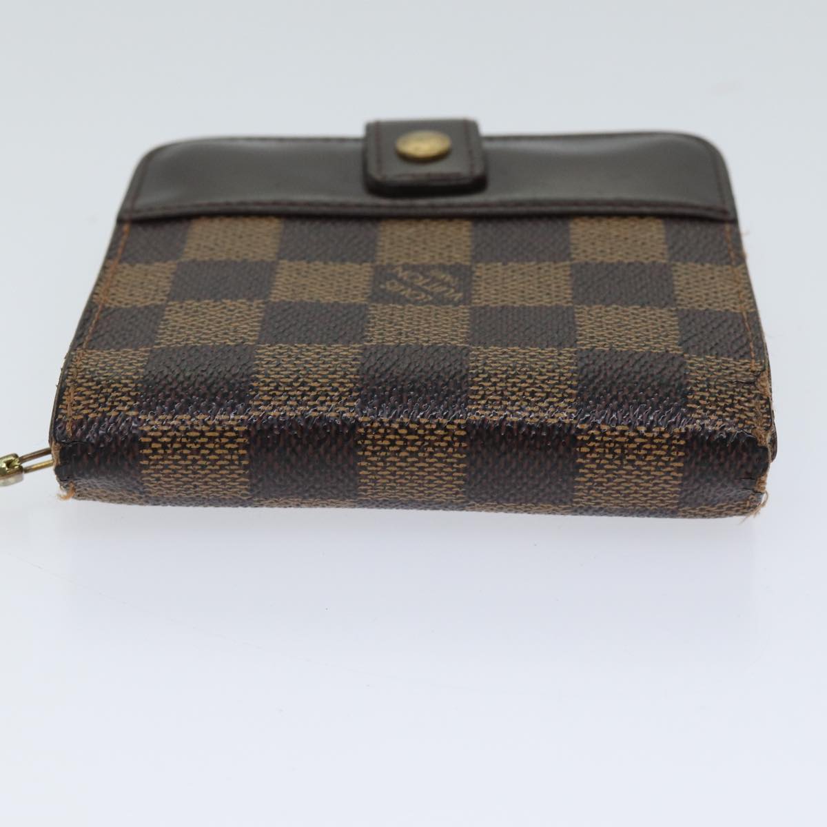 LOUIS VUITTON Damier Ebene Compact Zip Wallet N61668 LV 70692