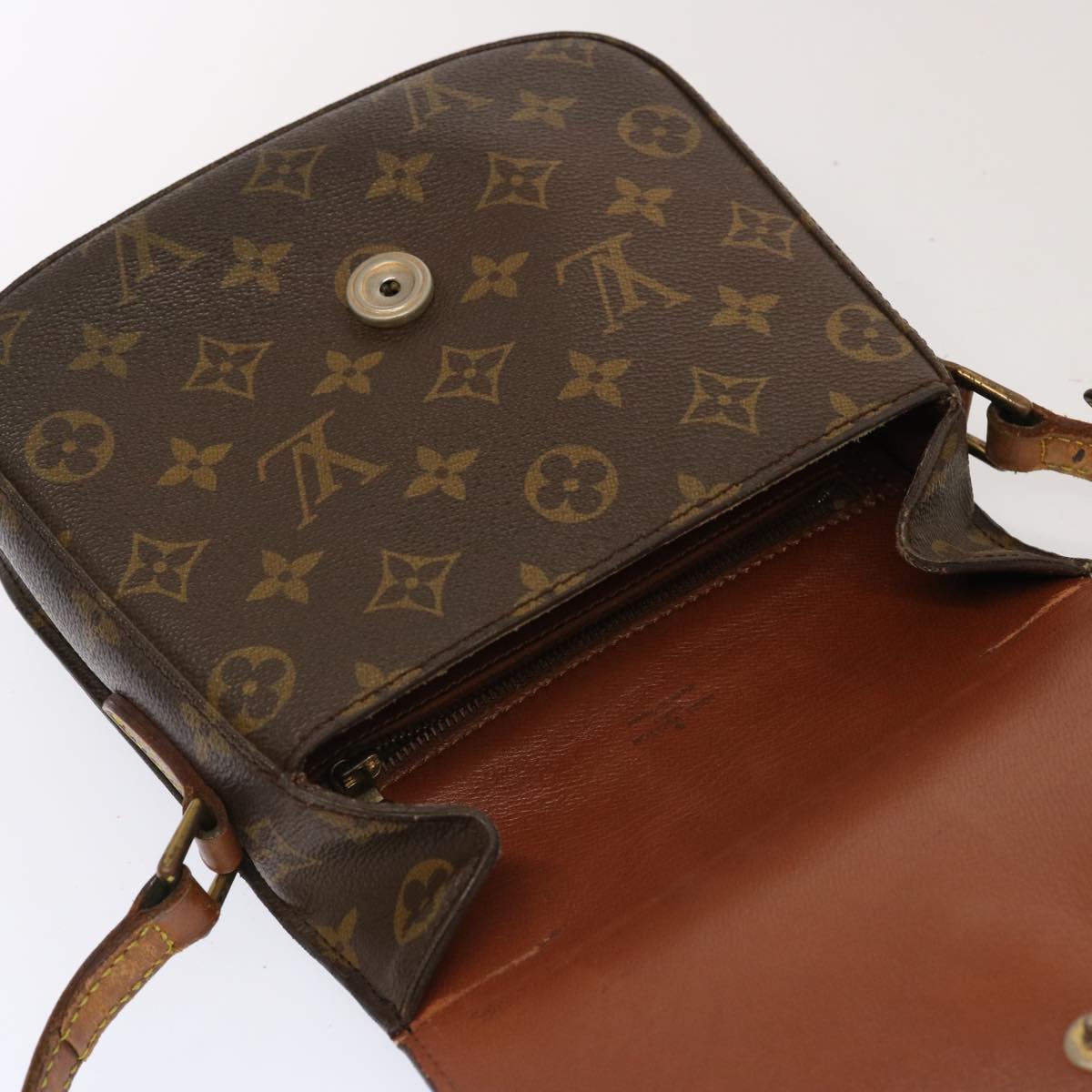 LOUIS VUITTON Monogram Saint Cloud MM Shoulder Bag M51243 LV 70696