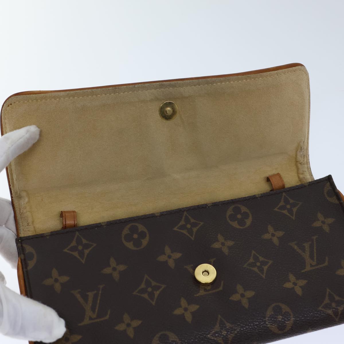 LOUIS VUITTON Monogram Pochette Twin GM Shoulder Bag M51852 LV 70699