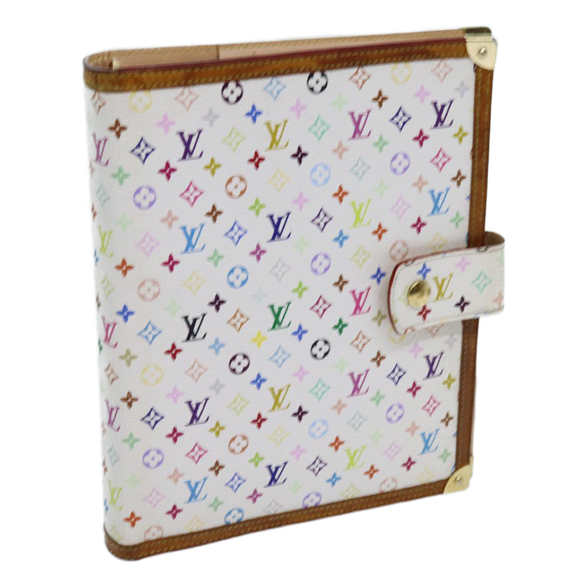 LOUIS VUITTON Multicolor Agenda GM Day Planner Cover White R20894 LV 70701A