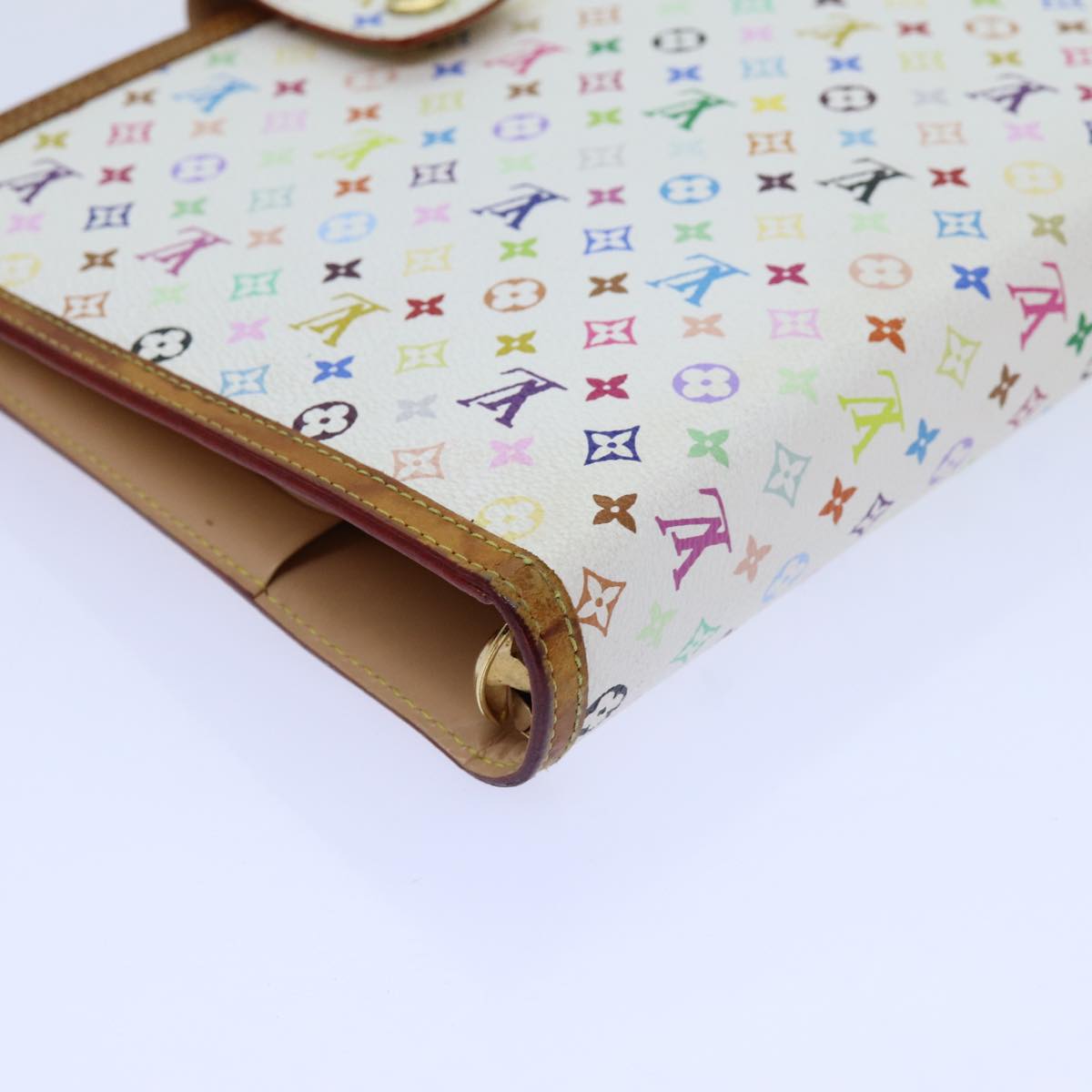 LOUIS VUITTON Multicolor Agenda GM Day Planner Cover White R20894 LV 70701A