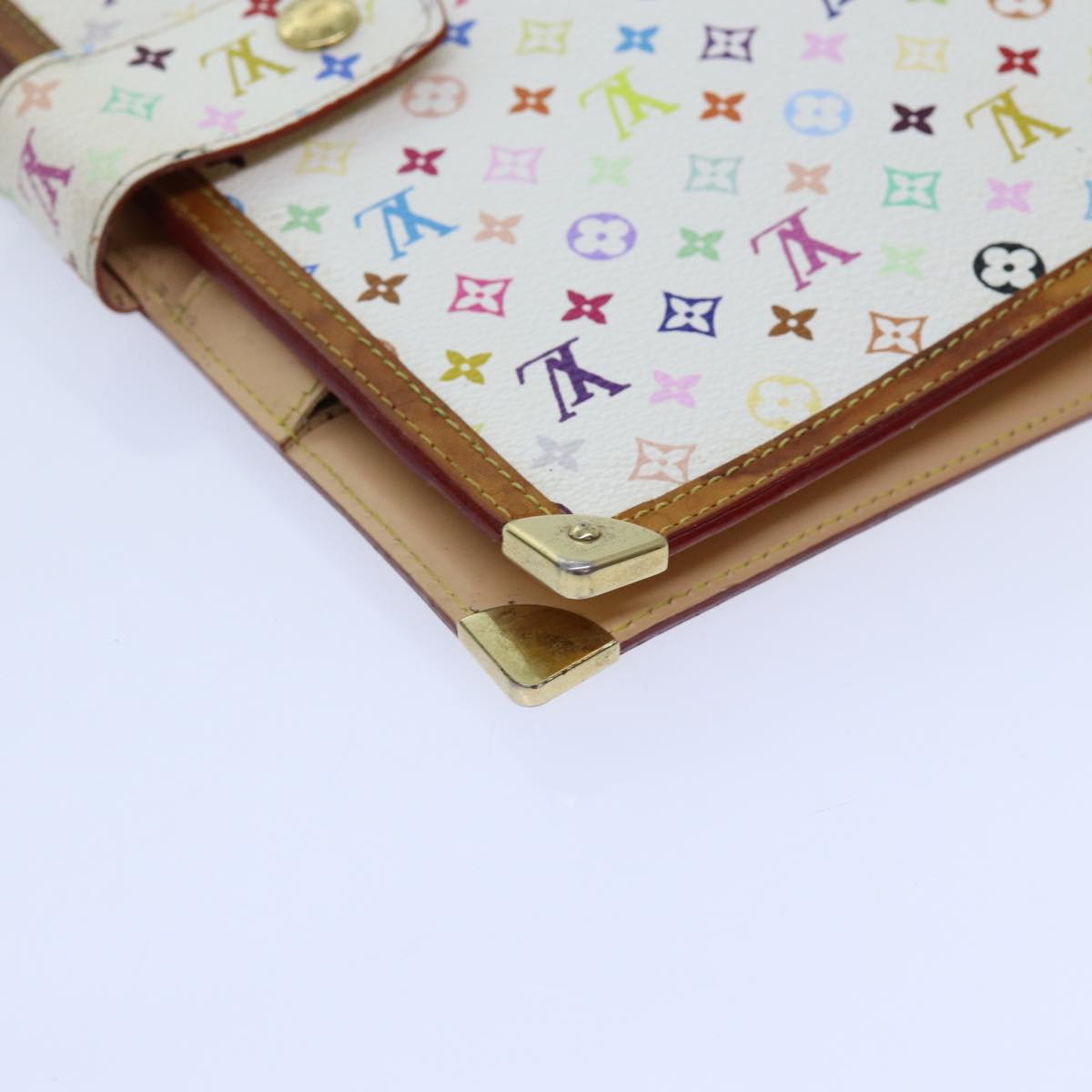 LOUIS VUITTON Multicolor Agenda GM Day Planner Cover White R20894 LV 70701A
