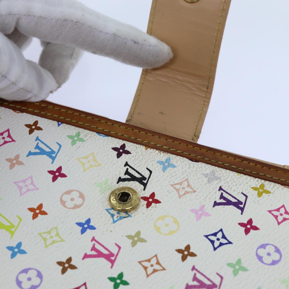 LOUIS VUITTON Multicolor Agenda GM Day Planner Cover White R20894 LV 70701A