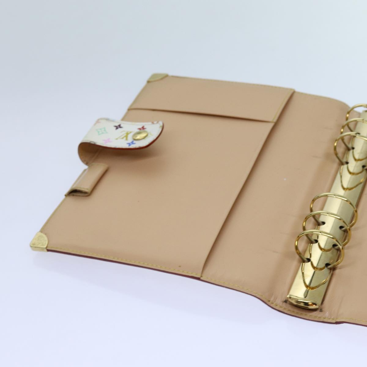 LOUIS VUITTON Multicolor Agenda GM Day Planner Cover White R20894 LV 70701A
