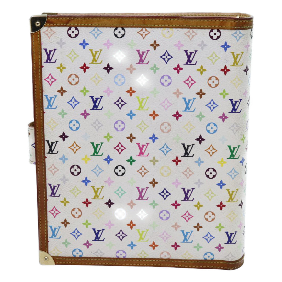 LOUIS VUITTON Multicolor Agenda GM Day Planner Cover White R20894 LV 70701A