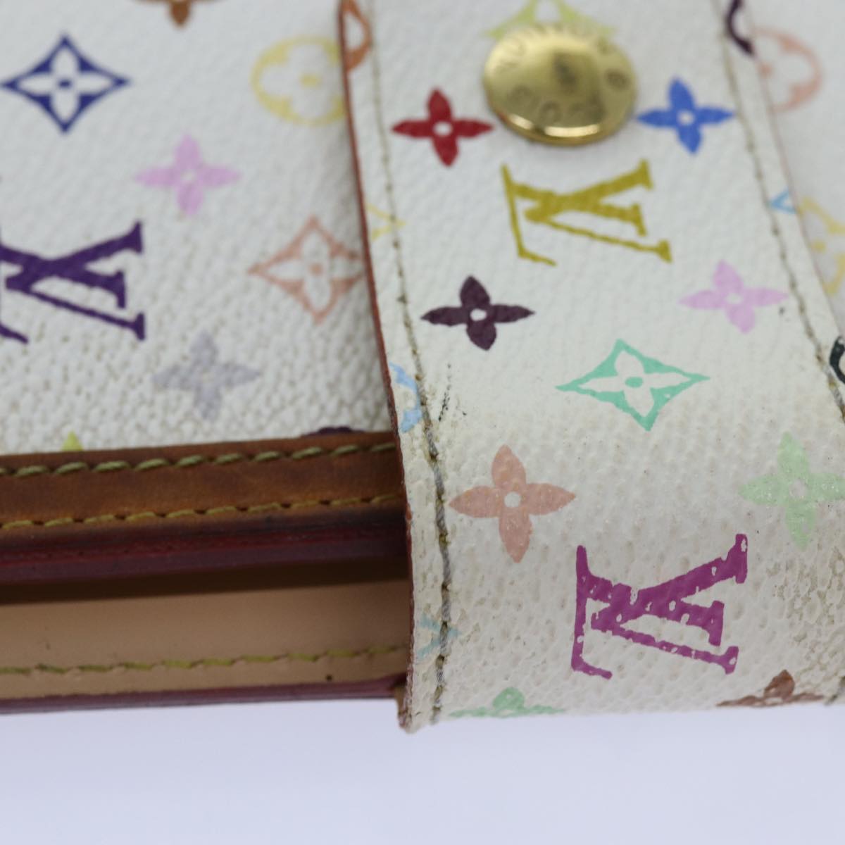 LOUIS VUITTON Multicolor Agenda GM Day Planner Cover White R20894 LV 70701A