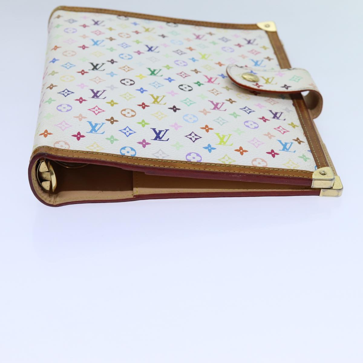 LOUIS VUITTON Multicolor Agenda GM Day Planner Cover White R20894 LV 70701A