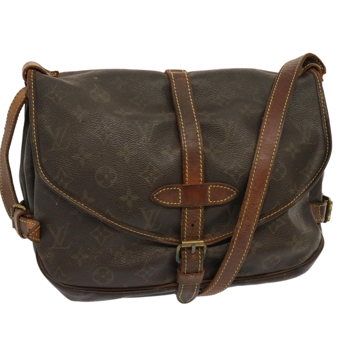 LOUIS VUITTON Monogram Saumur 30 Shoulder Bag M42256 LV 70706