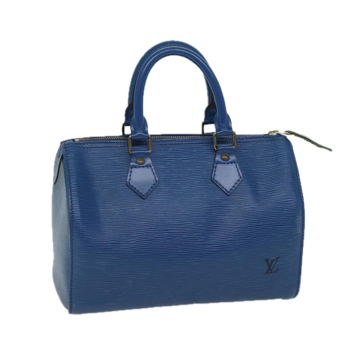 LOUIS VUITTON Epi Speedy 25 Hand Bag Toledo Blue M43015 LV 70707